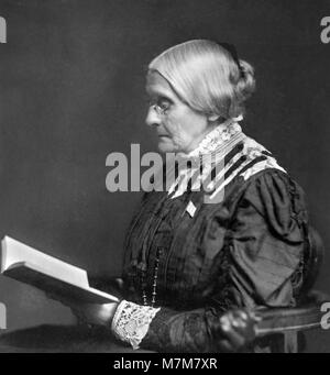 Susan B Anthony. Ritratto di Susan Brownell Anthony (1820-1906), American suffragists e riformista sociale, c.1900. Foto Stock