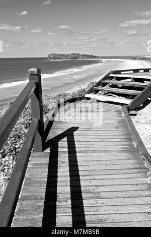 In Australia Fraser Island il vecchio porto di legno come il concetto di vacanza Foto Stock