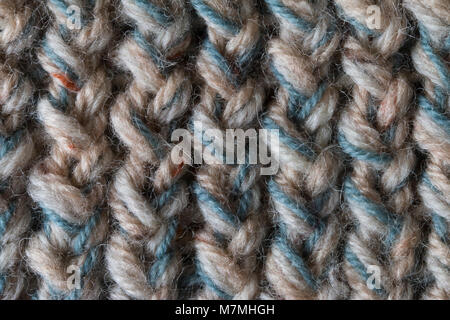 Lavorate a maglia multicolor tessitura di filati Foto Stock
