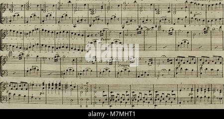 Un arrangiamento del 1795 del famoso Andante di Joseph Haydn, adattato per l'arpa con accompagnamento facoltativo di violino, che riflette le pratiche di musica da camera del XVIII secolo. Foto Stock