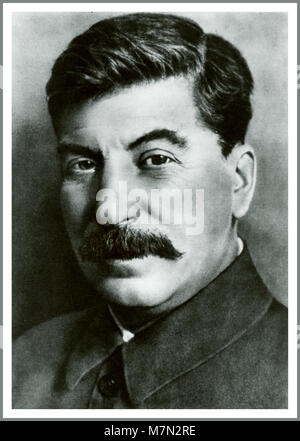 STALIN Vintage anni '30 ritratto in bianco e nero di Joseph Stalin Unione Sovietica Russia Foto Stock