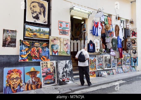 Tourist shop Old Havana Foto Stock