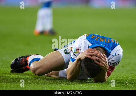 (20) Joseba Zaldua durante lo spagnolo La Liga partita di calcio tra Athletic Club Bilbao e c.d. Leganes a stadio di San Mames, a Bilbao, Spagna settentrionale, Domenica, Marzo, 11, 2018. Credito: Gtres Información más Comuniación on line, S.L./Alamy Live News Foto Stock