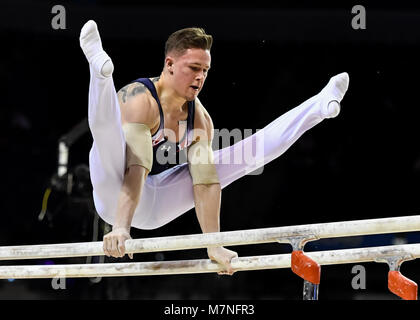 Echo Arena, Liverpool, Regno Unito. Undicesimo Mar, 2018. 2018 La ginnastica del Campionato Britannico a Echo Arena di Domenica, 11 marzo 2018. LIVERPOOL ENGLAND. Credito: Taka G Wu Credito: Taka Wu/Alamy Live News Foto Stock