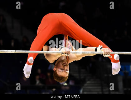 Echo Arena, Liverpool, Regno Unito. Undicesimo Mar, 2018. 2018 La ginnastica del Campionato Britannico a Echo Arena di Domenica, 11 marzo 2018. LIVERPOOL ENGLAND. Credito: Taka G Wu Credito: Taka Wu/Alamy Live News Foto Stock