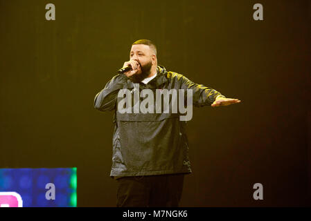 MINNEAPOLIS, MN 10 MARZO: DJ Khaled suona al Target Center il 10 marzo 2018 a Minneapolis, Minnesota. Credito: Tony Nelson/MediaPunch Foto Stock