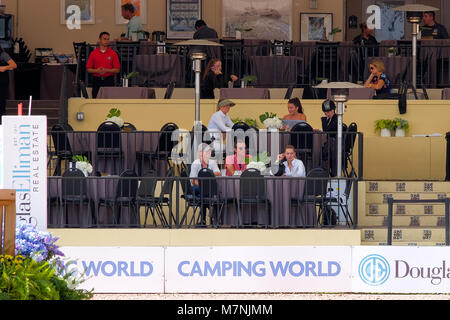 Wellington, FL, Stati Uniti d'America. Undicesimo Mar, 2018. Vigilia di posti di lavoro durante la $70.000 Creek cava 1,50M Classic presso il Palm Beach International centro equestre a Wellington. Febbraio 11, 2018. Credito: Mpi140/media/punzone Alamy Live News Foto Stock