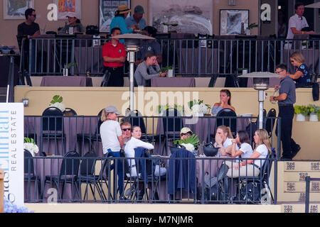 Wellington, FL, Stati Uniti d'America. Undicesimo Mar, 2018. Vigilia di posti di lavoro durante la $70.000 Creek cava 1,50M Classic presso il Palm Beach International centro equestre a Wellington. Febbraio 11, 2018. Credito: Mpi140/media/punzone Alamy Live News Foto Stock