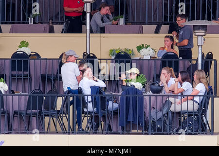 Wellington, FL, Stati Uniti d'America. Undicesimo Mar, 2018. Vigilia di posti di lavoro durante la $70.000 Creek cava 1,50M Classic presso il Palm Beach International centro equestre a Wellington. Febbraio 11, 2018. Credito: Mpi140/media/punzone Alamy Live News Foto Stock