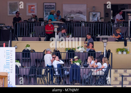 Wellington, FL, Stati Uniti d'America. Undicesimo Mar, 2018. Vigilia di posti di lavoro durante la $70.000 Creek cava 1,50M Classic presso il Palm Beach International centro equestre a Wellington. Febbraio 11, 2018. Credito: Mpi140/media/punzone Alamy Live News Foto Stock