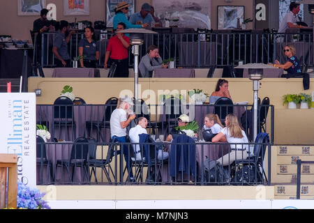 Wellington, FL, Stati Uniti d'America. Undicesimo Mar, 2018. Vigilia di posti di lavoro durante la $70.000 Creek cava 1,50M Classic presso il Palm Beach International centro equestre a Wellington. Febbraio 11, 2018. Credito: Mpi140/media/punzone Alamy Live News Foto Stock