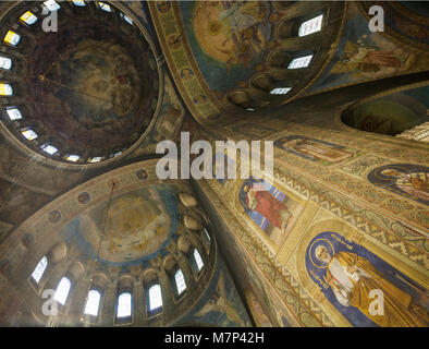 St Aleksander Nevski Cattedrale interno Foto Stock