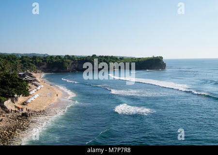 Vista dalla scogliera in Balangan Beach, Bali Indonesia Foto Stock