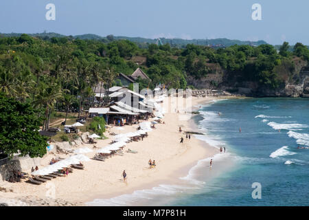 Vista dalla scogliera in Balangan Beach, Bali Indonesia Foto Stock