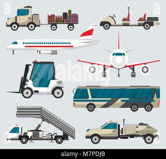 Aeroporto di passeggero technics di massa gruppo isolato Illustrazione Vettoriale