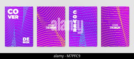 Vivid astratti sfondi viola. Set di copertura moderno design dei modelli Illustrazione Vettoriale