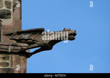 Un gargoyle su un edificio di Princeton NJ Foto Stock