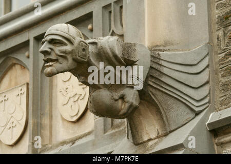 Un gargoyle su un edificio di Princeton NJ Foto Stock