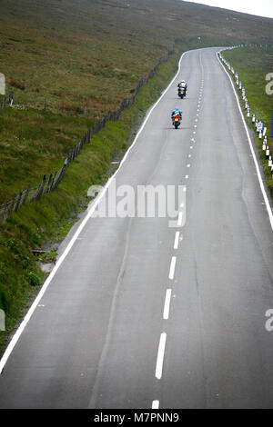 Teh montain sezione del TT race. La 100 Centenario gare TT sul isola di Man. http://www.iomtt.com/History.aspx Foto Stock