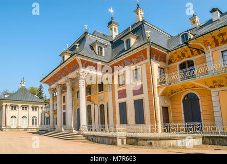 Bergpalais al Castello di Pillnitz vicino Dresda, Germania Foto Stock