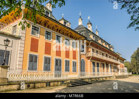 Bergpalais al Castello di Pillnitz vicino Dresda, Germania Foto Stock