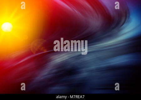 Colore radiale delle linee curve e punti luce. Abstract background. Elemento di design. Foto Stock