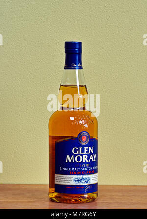 Bottiglia di Glen Moray Speyside single malt Scotch Whisky. Elgin Classic. Foto Stock