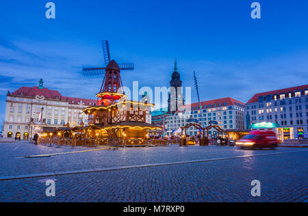 Città vecchia di Dresda barocca, popolare attrazione turistica, Germania Foto Stock