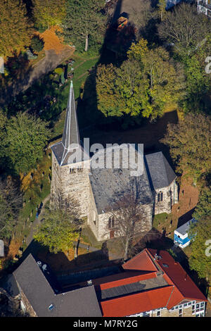 Vista aerea, villaggio Stiepeler chiesa, villaggio Stiepeler chiesa, Bochum, la zona della Ruhr, Renania settentrionale-Vestfalia, Germania, Europa, uccelli-eyes view, antenna v Foto Stock
