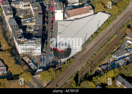 Vista aerea, Triangolo delle Bermuda con Kortumstrasse e nuovo parcheggio garage, Bochum, la zona della Ruhr, Renania settentrionale-Vestfalia, in Germania, in Europa, gli uccelli occhi vista, Foto Stock