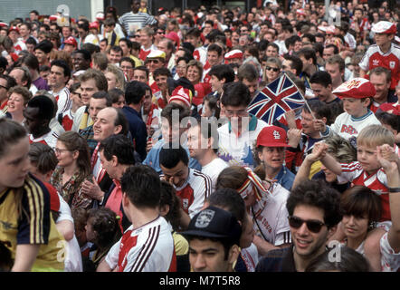 Arsenal Football Supporters Foto Stock