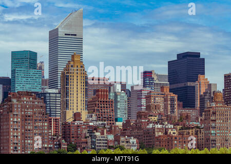 La Citigroup Center nel centro di Manhattan dalla East River , New York Foto Stock