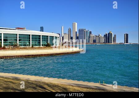 Chicago, Illinois, Stati Uniti d'America. Il Shedd Aquarium (formalmente il John G. Shedd Aquarium) è una piscina pubblica in acquario di Chicago. Foto Stock