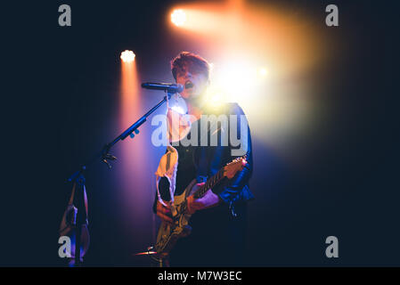 Torino, Italia, 2018 marzo 12th: Italian pop band i colori di eseguire dal vivo sul palco a Hiroshima mon amour club per il loro "Frida Tour' 2018 ultimo concerto foto: Alessandro Bosio/Alamy Live News Foto Stock