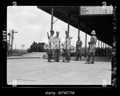 Disturbi della Palestina 1936. I Royal Engineers in corrispondenza della giunzione Lydda matpc LOC.18104 Foto Stock