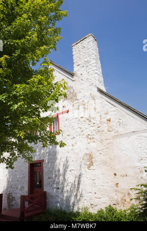 La Maison Belisle nel vecchio Terrebonne, Lanaudiere, Quebec, Canada. Foto Stock