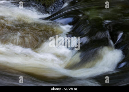 Cascata in un piccolo fiume vicino a Betws-y-coed, Snowdonia, Galles Foto Stock