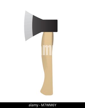 Ax fotorealistico su uno sfondo bianco. Illustrazione Vettoriale