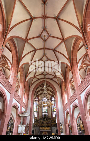 Rheingauer Dom 'Heilig Kreuz', Geisenheim, Rheingau, Assia, Deutschland Foto Stock