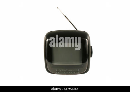 Un isolato portable tv con antenna Foto Stock