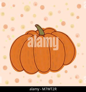 Grande zucca matura. Illustrazione Vettoriale. Illustrazione Vettoriale