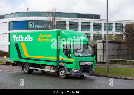 La Tuffnells Parcel Express, Transport & Logistics in Liverpool, Merseyside, Regno Unito Foto Stock