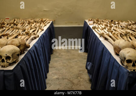 Ruanda: Bisesero Genocide Memorial, persone che vivevano nel Bisesero erano Tutsi, la cui attività principale è stata l'allevamento di bovini. Essi erano chiamati Abasesero. Sce Foto Stock