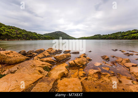 Salt Lake in isole di Kornati, Dalmazia, Croazia, Europa Foto Stock