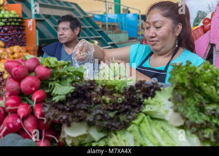 Oaxaca, Oaxaca, Messico - Il Mercado Zonal Las Flores, un mercato di prossimità in Las Flores quartiere. Foto Stock