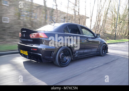 Modificato Mitsubishi Evo X fast berlina Foto Stock