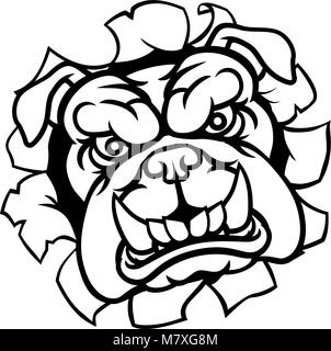 Bulldog mascotte sportive Illustrazione Vettoriale