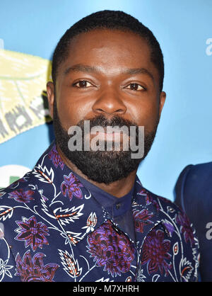 DAVID OYELOWO film inglese attore assiste la prima mondiale di "Gringo' da Amazon Studios e STX film al Regal la Live Stadium 14 il 6 marzo 2018 a Los Angeles, California. Photo: Jeffrey Mayer Foto Stock