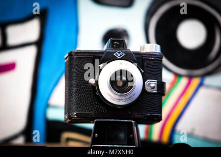 Vintage Agfa fotocamera Clack per la vendita al mercato. Foto Stock