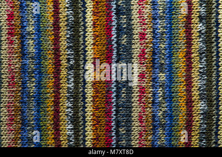 Colorata tessuto a maglia Texture. Sfondo bianco di felpa lavorata a maglia Tessuto Foto Stock